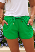 Solid Green Everyday Shorts