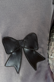 Faux Leather Bow Oversized Tee - Jess Lea Boutique