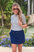 Solid Navy Skort