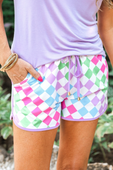 PREORDER-Good Vibes Checkered Everyday Shorts - Jess Lea Boutique