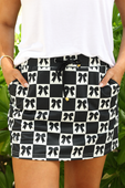Bow Chic Checkered Skort