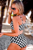 Sundazed Two Piece Swimsuit- Checkerboard Checkered
