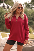 Miley Quarter Zip Pullover - Jess Lea Boutique