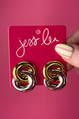 Mixed Link Earrings - Jess Lea Boutique