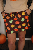 PREORDER- Harvest Hues Pumpkin Skort - Jess Lea Boutique
