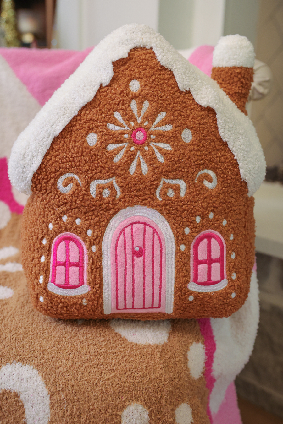PREORDER- Gingerbread House Pillow - Jess Lea Boutique