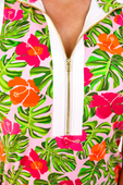 Everyday Zipper Dress, Pink Tropical - Jess Lea Boutique