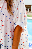 Sutton Button Up Top- Patriotic Stars