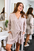Almost Ready Ribbed Robe- Bella Leopard