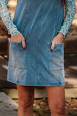 Meadow Refined Denim Jumper Dress