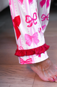 Bow Romance Ruffle Pajama Set