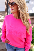 Mama Embossed Sweater - Jess Lea Boutique