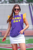 PREORDER-It's Game Day Sequin Patch Top - Jess Lea Boutique