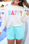 Happy Patch Pullover - Jess Lea Boutique