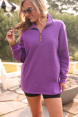 Miley Quarter Zip Pullover - Jess Lea Boutique