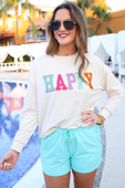 Happy Patch Pullover - Jess Lea Boutique
