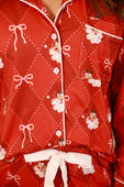 PREORDER- Santa's Signature Bow Ruffle Pajama Set - Jess Lea Boutique
