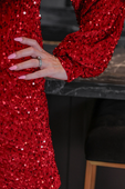 PREORDER- Old Flame Sequin Dress - Red - Jess Lea Boutique