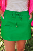 PREORDER-Solid Green Skort