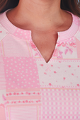 Riley French Terry Pullover- Pink Patchwork