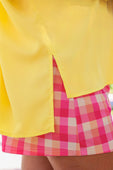 Sutton Button Up Top- Yellow