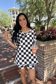 All Day Biker Set- Checkerboard Checkered