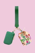 Double Pouch Wristlet- Jungle Oasis