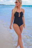Let's Cruise Chain Swimsuit, Black - Jess Lea Boutique
