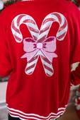 PREORDER- Candy Cane Relaxed Cardigan - Jess Lea Boutique