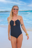 Let's Cruise Chain Swimsuit, Black - Jess Lea Boutique