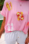 Flip Flop Fun Sequin Patch Top