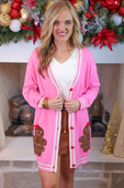 PREORDER- Ginny The Gingerbread Girl Long Cardigan - Jess Lea Boutique