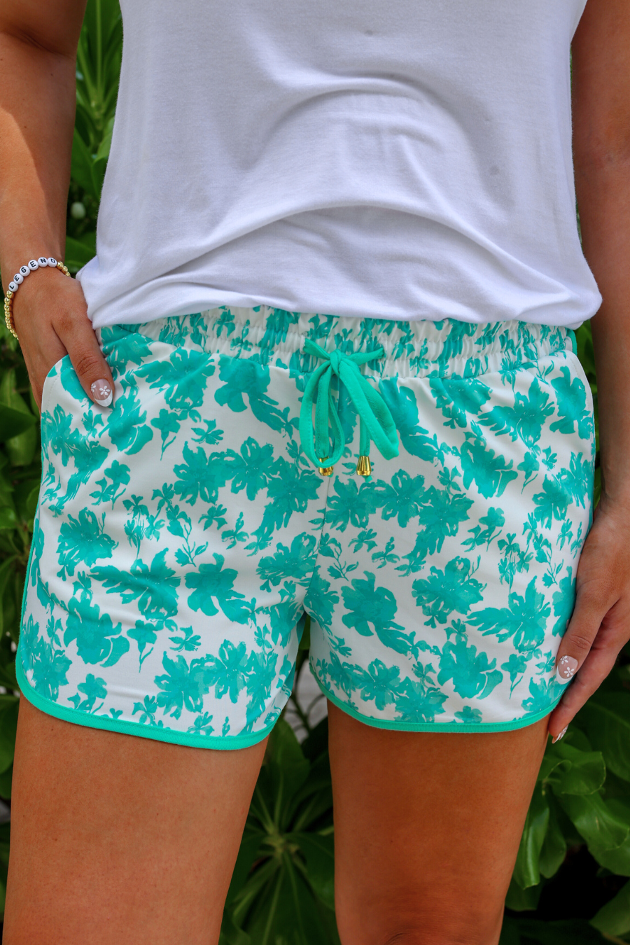 Eternal Blossom Everyday Shorts- Mint