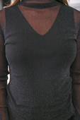 PREORDER-Keigan Mesh Top- Black Glitter - Jess Lea Boutique