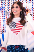 American Heart Flag Sweater - Jess Lea Boutique