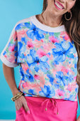 Brushstroke Blooms Floral Top - Jess Lea Boutique