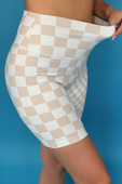 Checkered Dreams Biker Shorts - Jess Lea Boutique