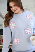 Falling Snowflakes Pullover - Jess Lea Boutique