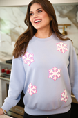 Falling Snowflakes Pullover - Jess Lea Boutique