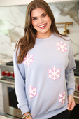 Falling Snowflakes Pullover - Jess Lea Boutique