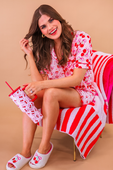 Cherry Bomb Ruffle Pajama Set - Jess Lea Boutique