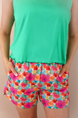 Casual Outing Shorts, Multi Tropical - Jess Lea Boutique
