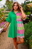 New To Town Dress, Green - Jess Lea Boutique