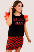 It's Game Day Sequin Patch Top - Jess Lea Boutique
