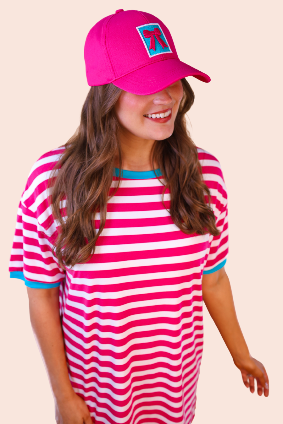 Gianna Bow Hat, Pink