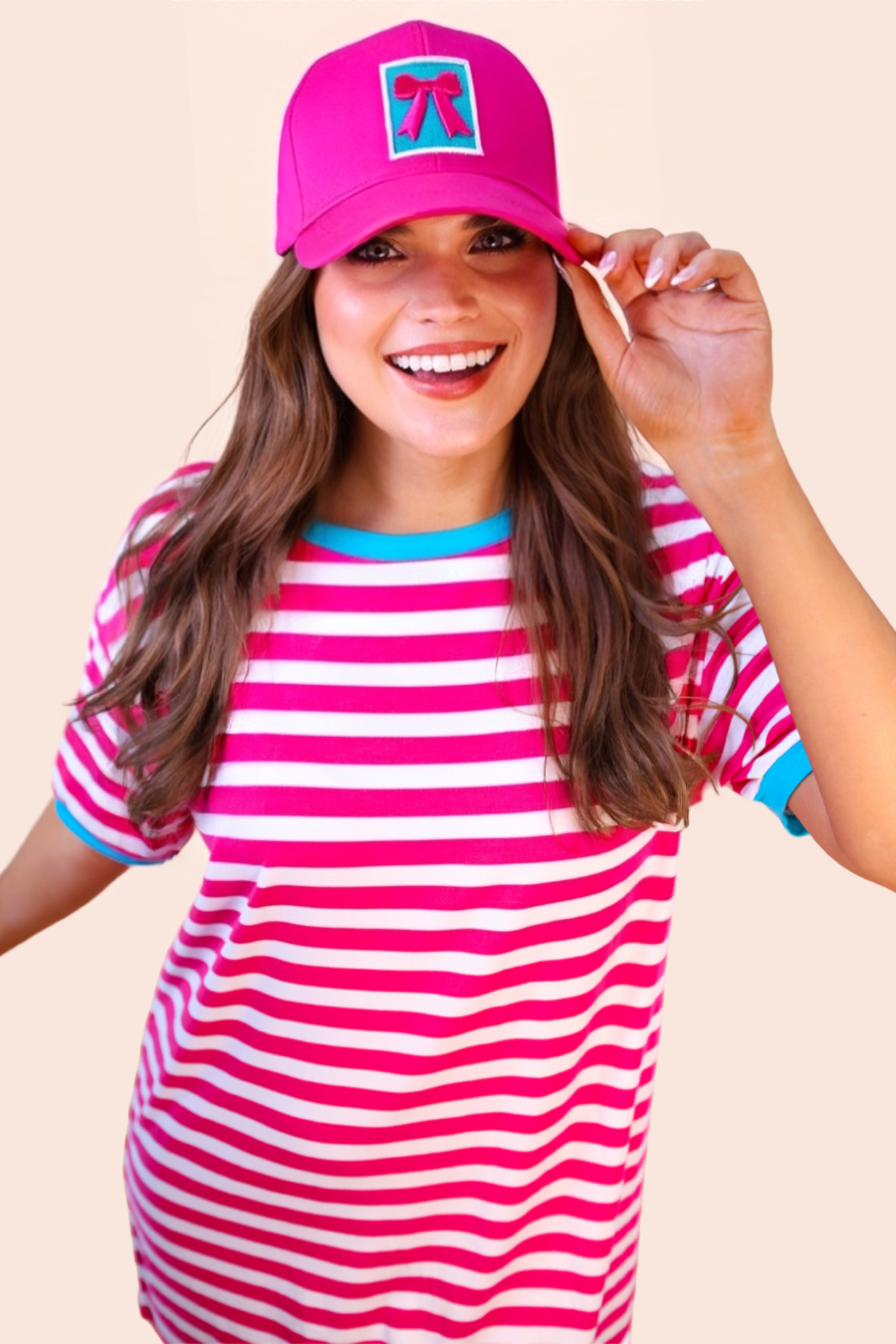Gianna Bow Hat, Pink