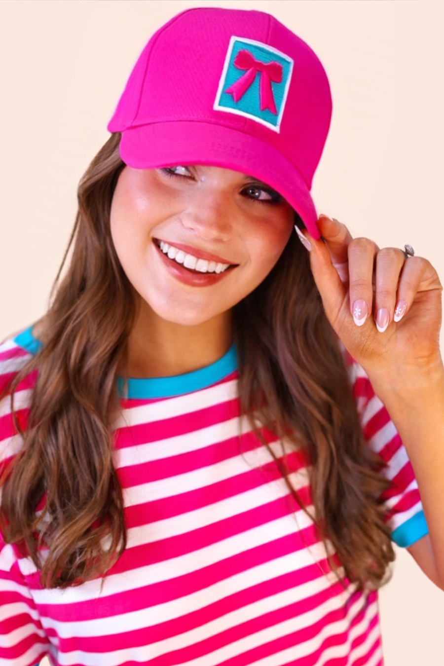 Gianna Bow Hat, Pink