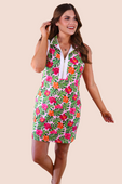 Everyday Zipper Dress, Pink Tropical - Jess Lea Boutique