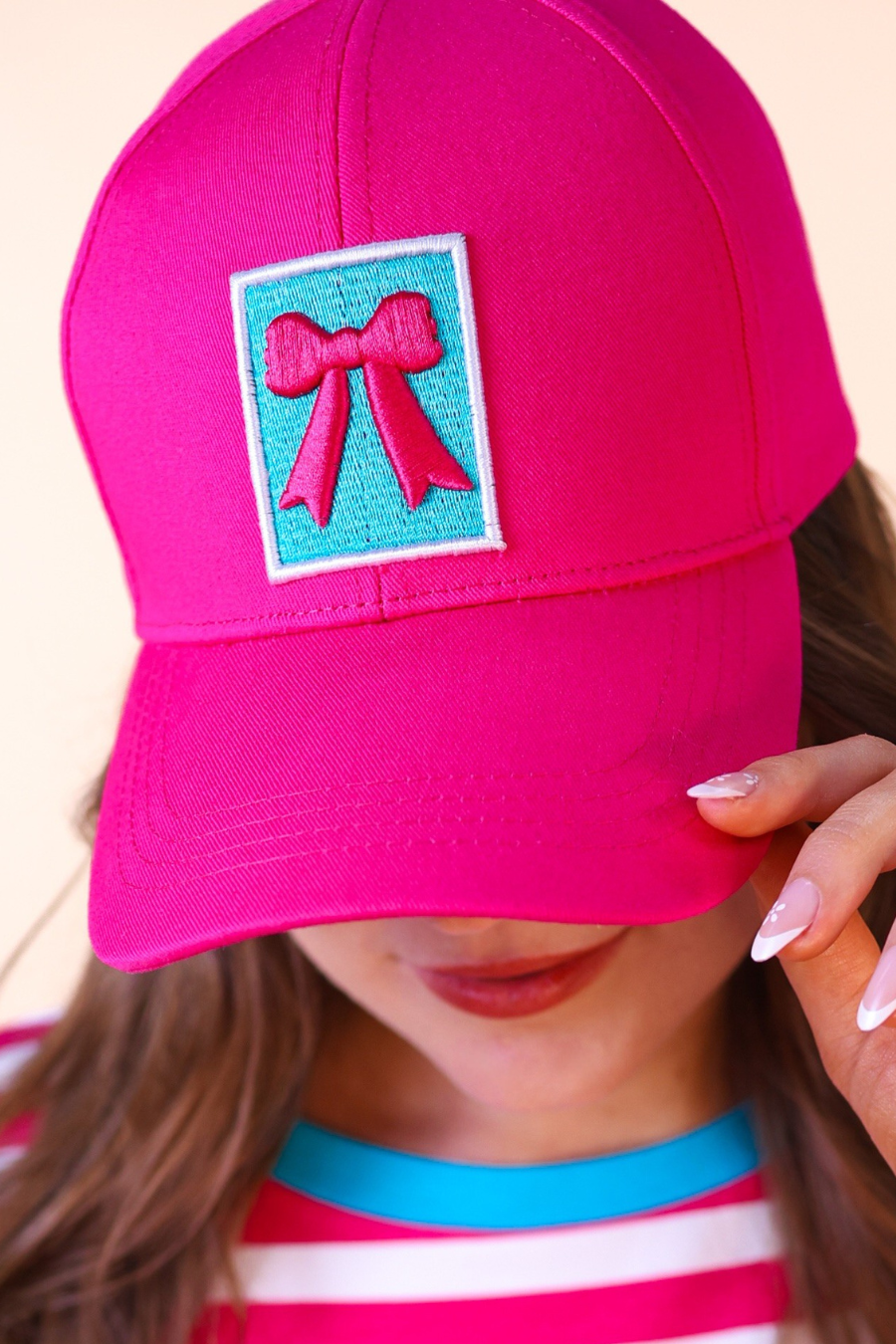 Gianna Bow Hat, Pink