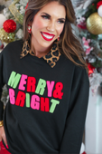 Merry and Bright Sweatshirt - Jess Lea Boutique
